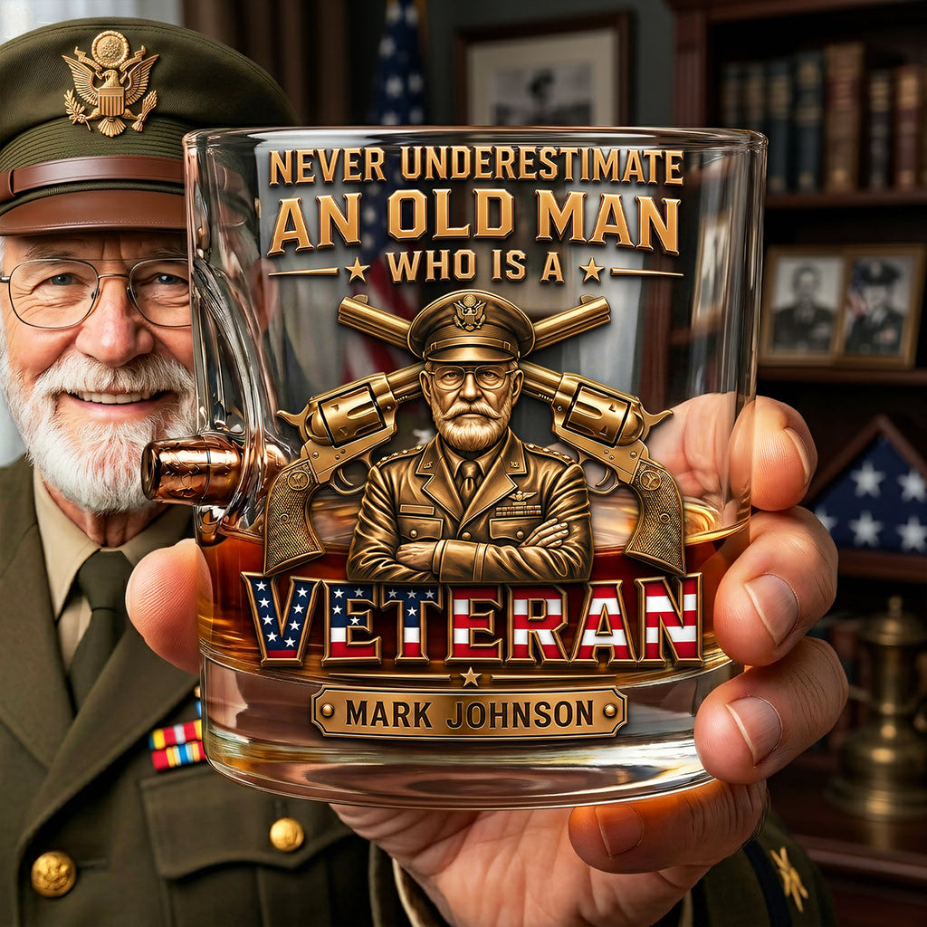 Veteran Pride Bullet Glass - Custom Photo Gifts 01TYTA150626