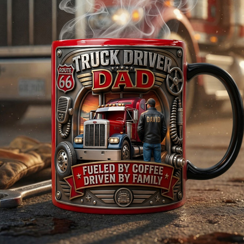 Truck Driver Dad Magic Mug - Personalized Father's Day Gifts 02TYLU060526
