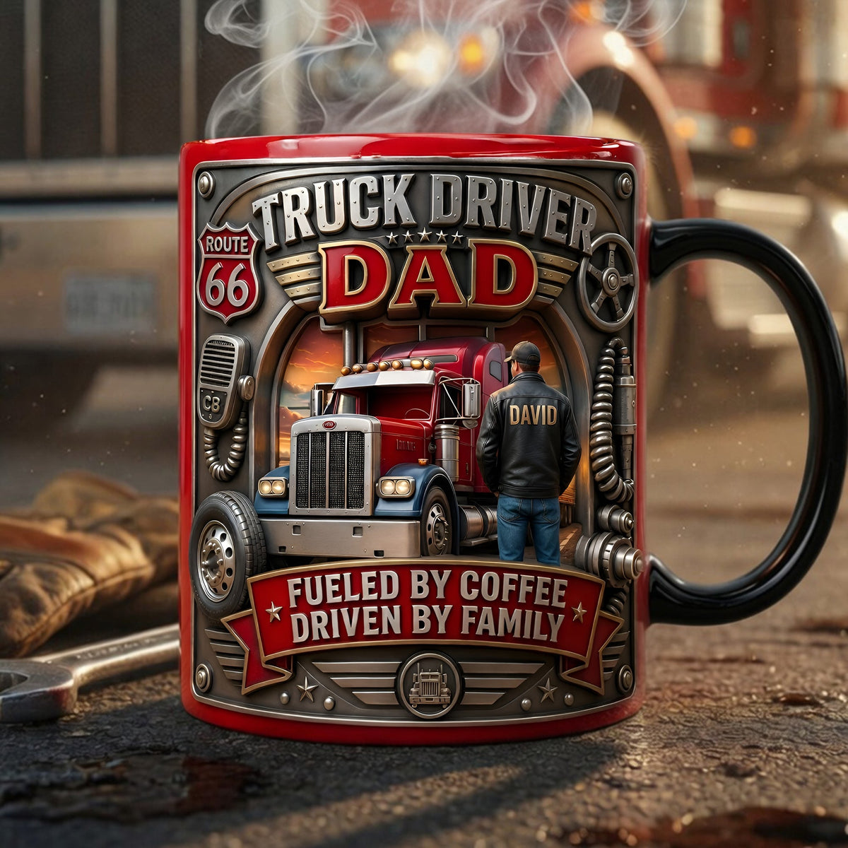 Truck Driver Dad Magic Mug - Personalized Father's Day Gifts 02TYLU060526