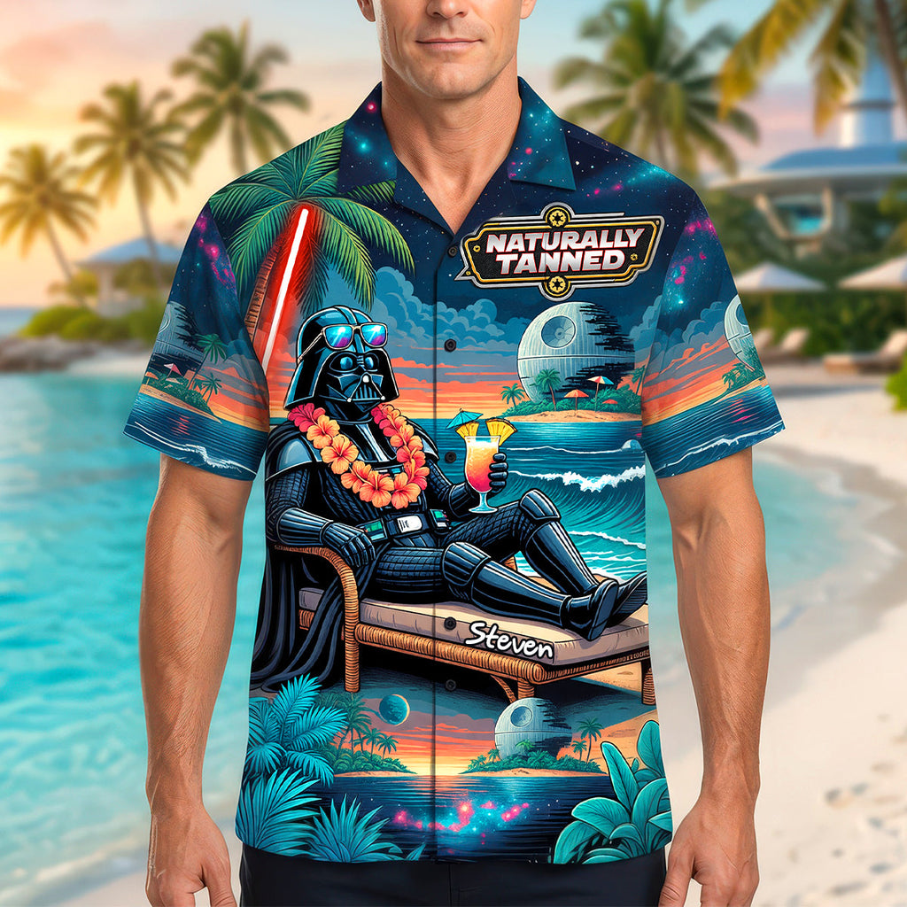 Fun Black Sunbathing Hawaiian Shirt, Personalized Gifts 04qhdh170626