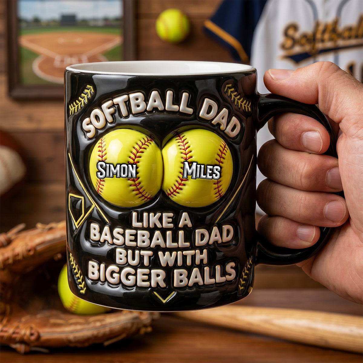 Softball Dad Magic Mug - Personalized Gifts For Dad 02TGDH050526