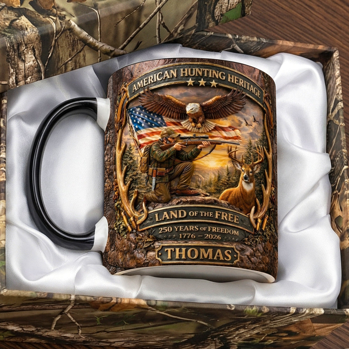 American Hunting Heritage Accent Mug - Personalized Gifts For Hunters 03tyqn060326