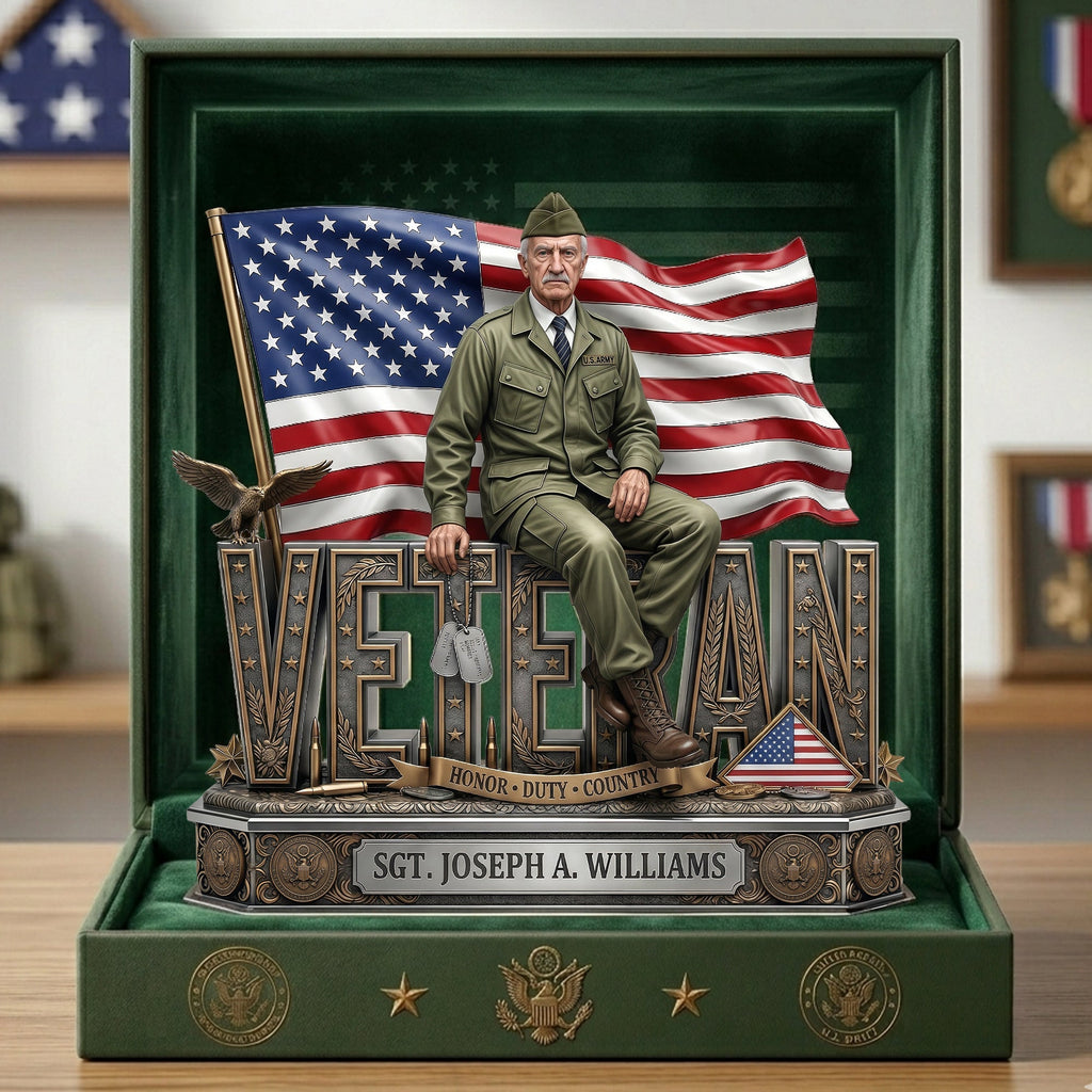 Proud Veteran Custom Photo Acrylic Plaque Tribute 03TYLU060426