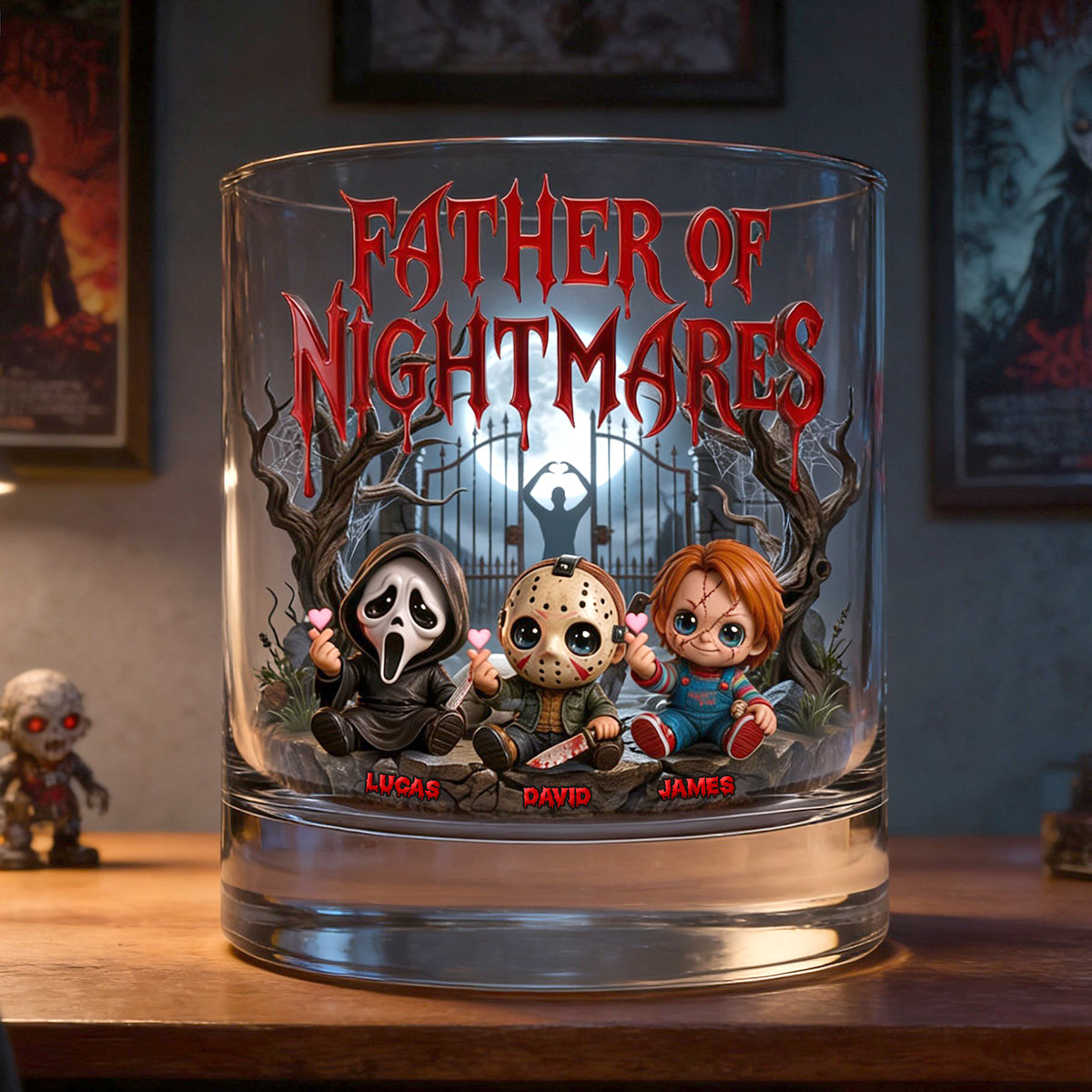 Father Of Nightmares Round Glass - Personalized Gifts For Dads 01PATN250426