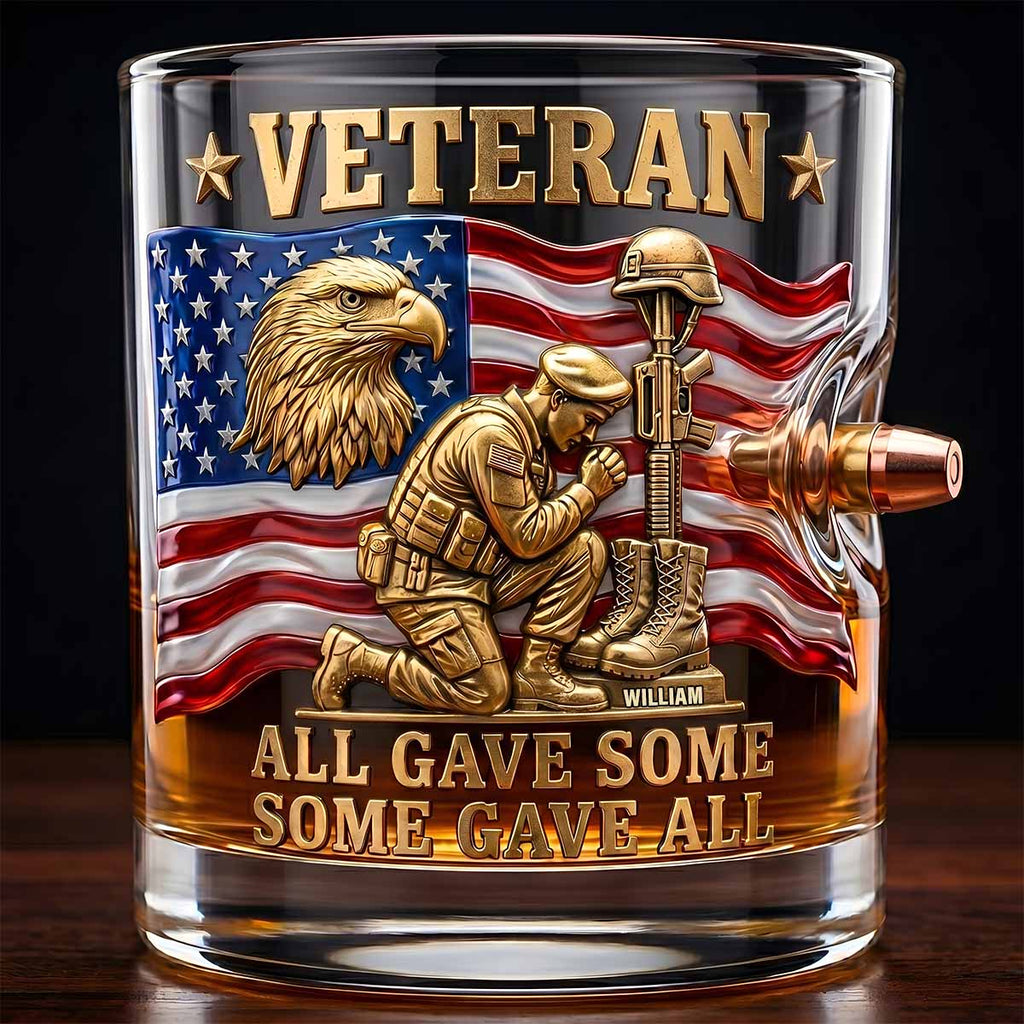 Honor Veteran Bullet Glass - Personalized Gifts For Veterans 01tydt180626
