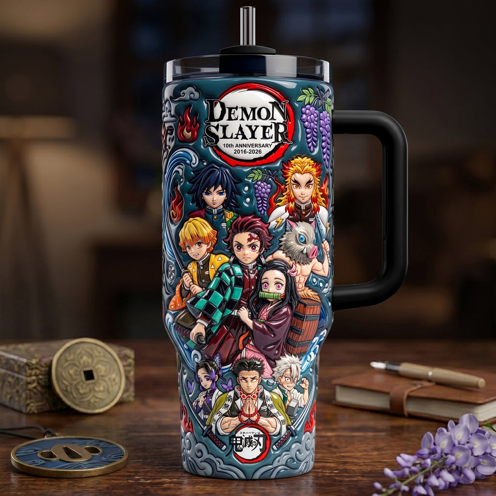 Attack Squad 40oz Tumbler With Handle - Personalized Gifts 05QHLU150626
