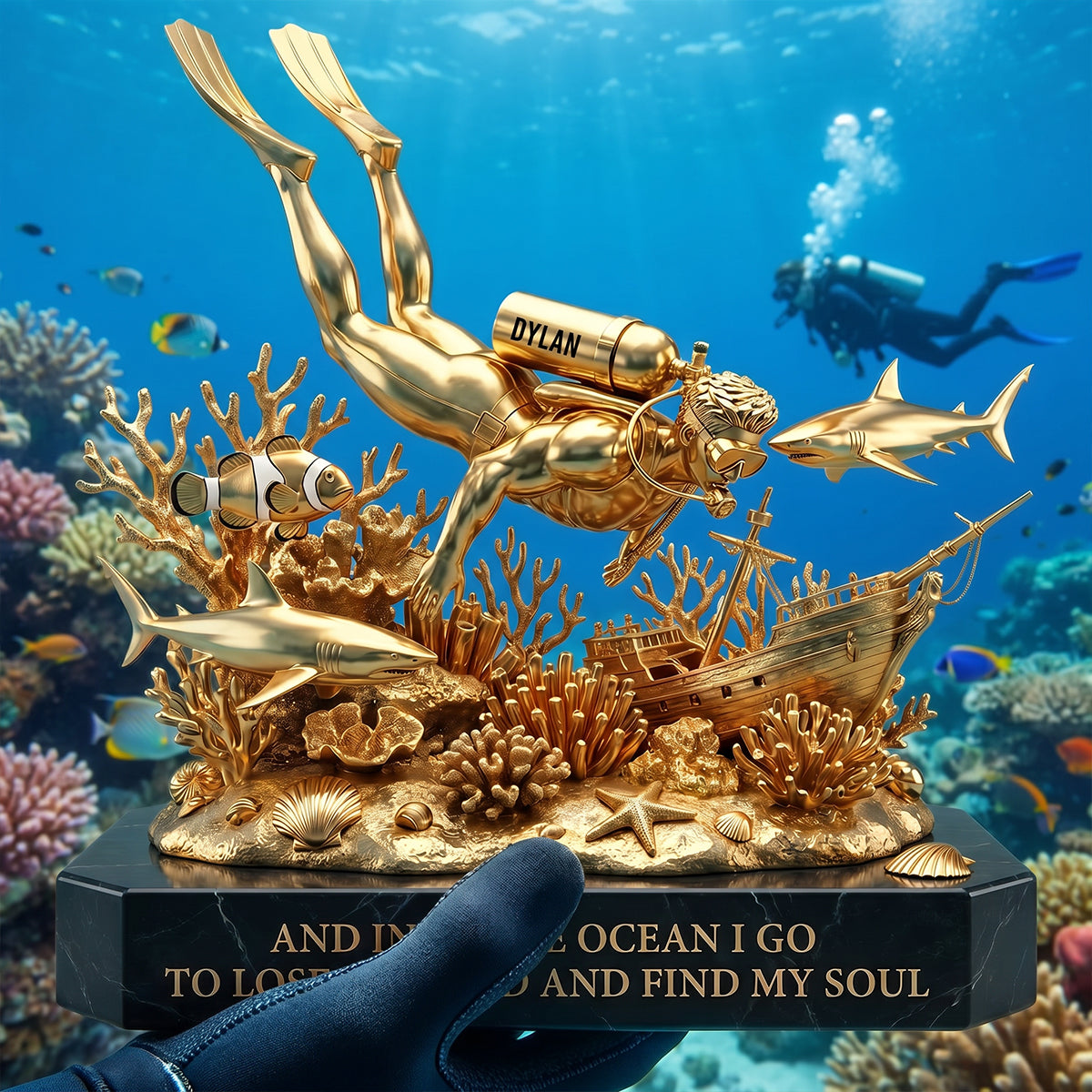 Scuba Diving Acrylic Plaque - Personalized Gifts For For Ocean Lovers 04DTDT260626