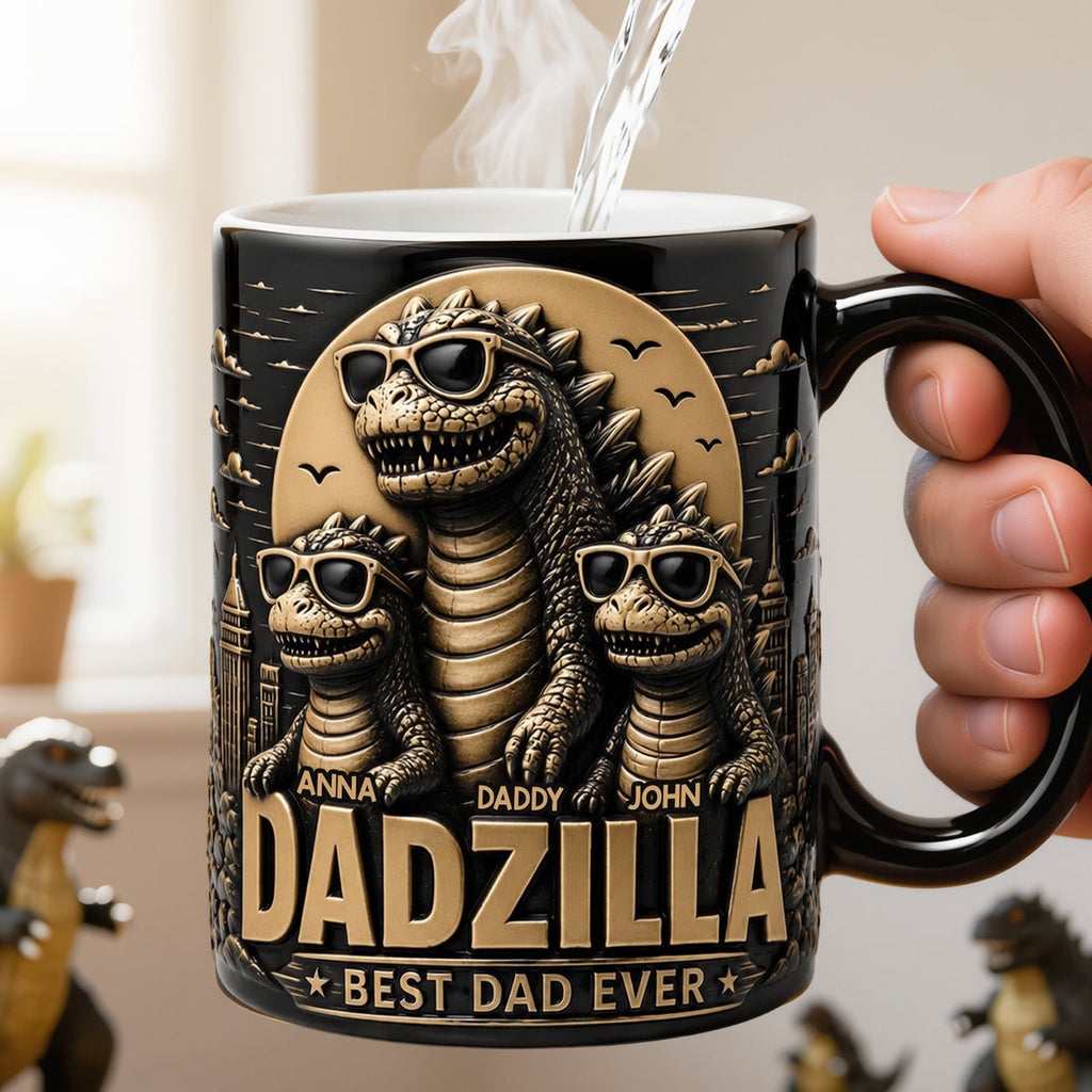 Giant Creature Dad Retro Magic Mug - Personalized Gifts For Dads 03nadt200526