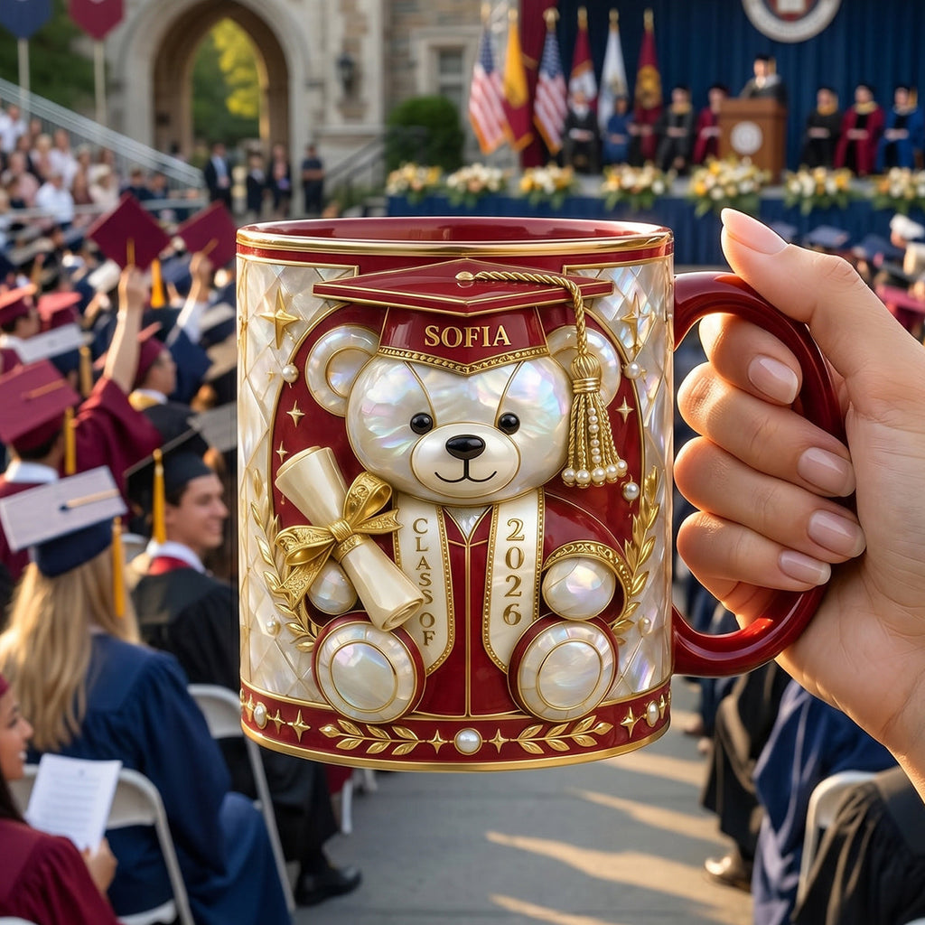 Lovely Bear - Celebrate Graduation Accent Mug - Personalized Gifts For Graduates 04tytn080526