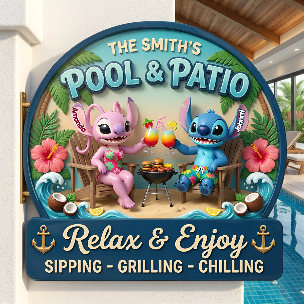 Relax & Enjoy Metal Sign - Personalized Gifts For Couple 03TYLU180626