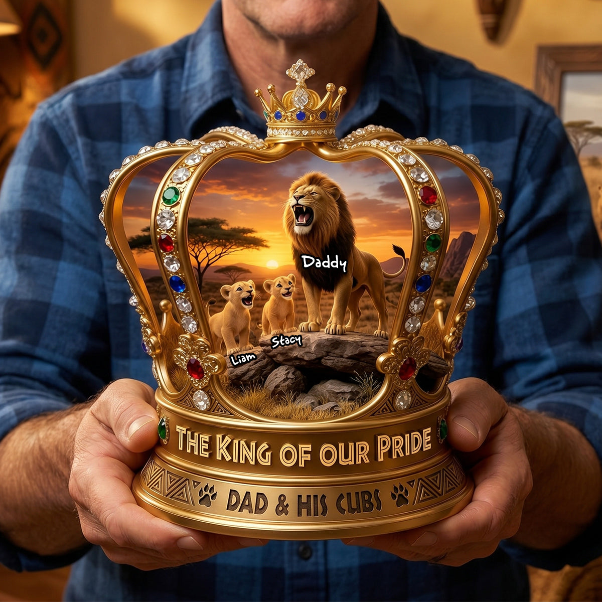 Roaring Dad Acrylic Plaque - Personalized Gifts For Dads 02TYDH070526