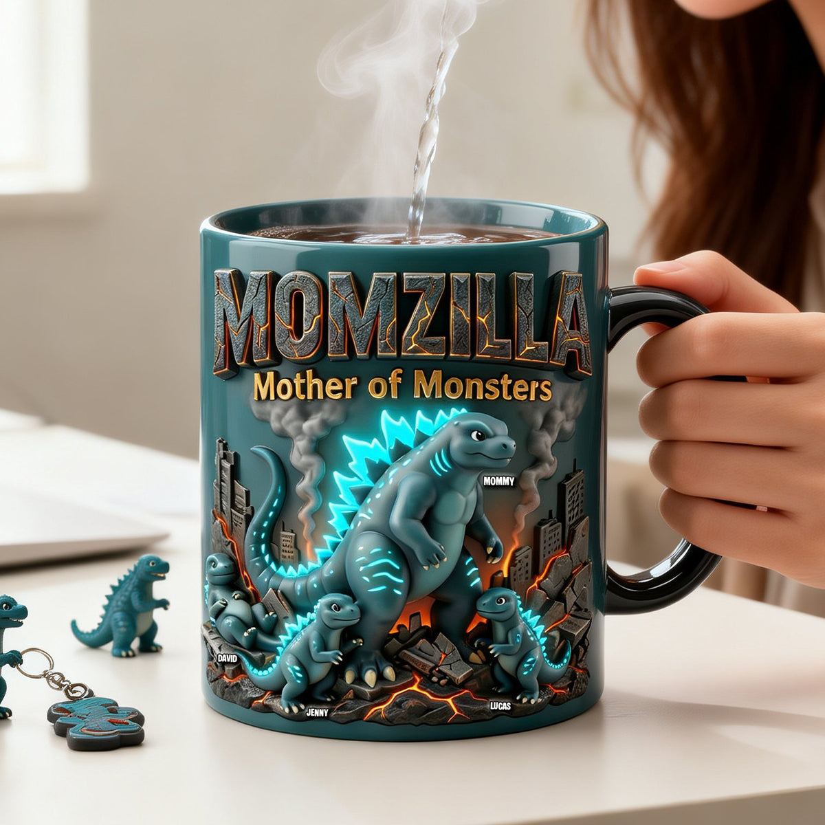 Giant Creature Mom Magic Mug -  Personalized Gifts For Mothers 04natn110426