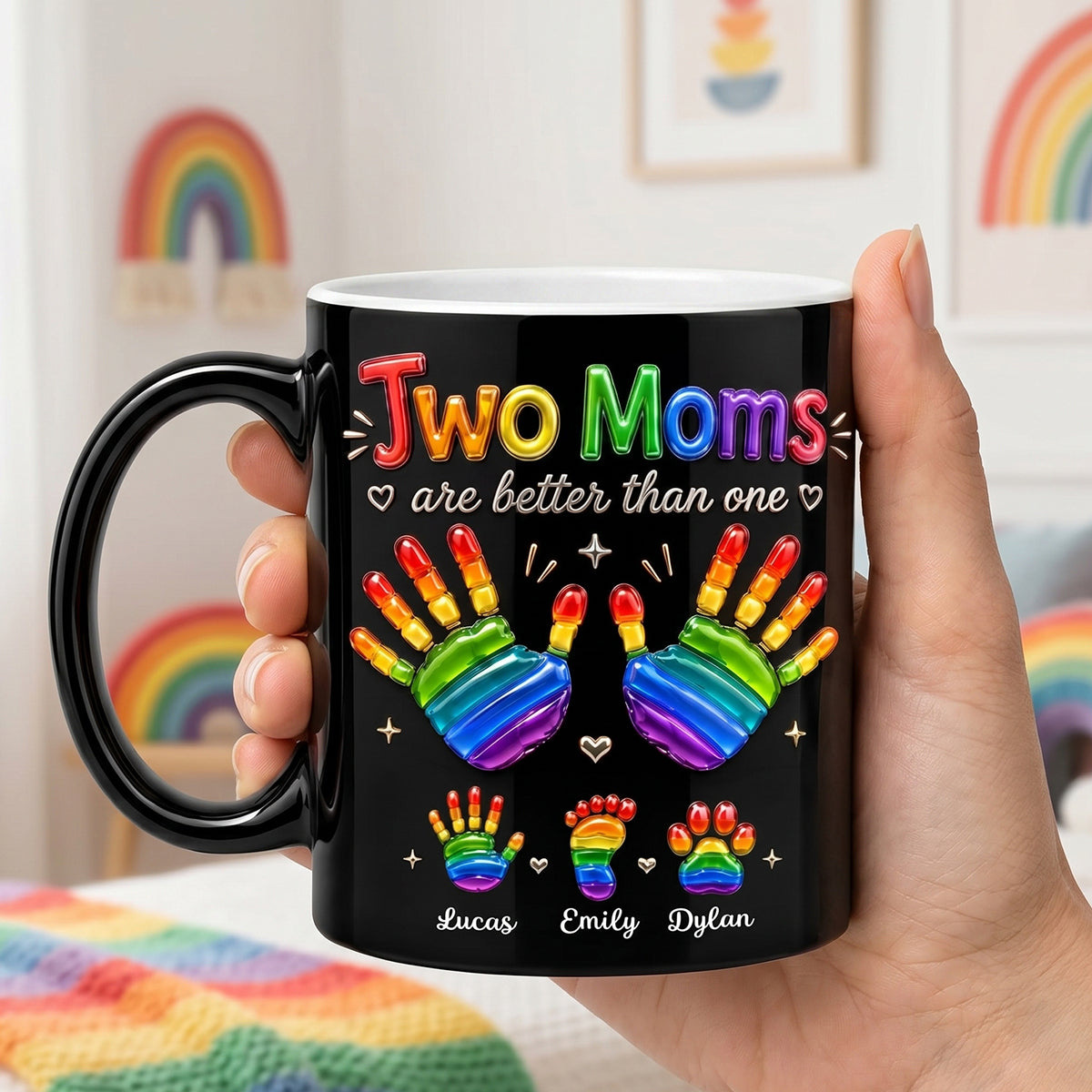 LGBTQ+ Family Magic Mug - Personalized Gifts For Pride Month Magic Mug 02PADH260526