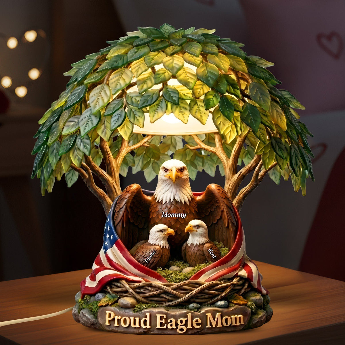 American Proud Mom Acrylic Light Box - Personalized Gifts For Mother's Day 04naqn160426