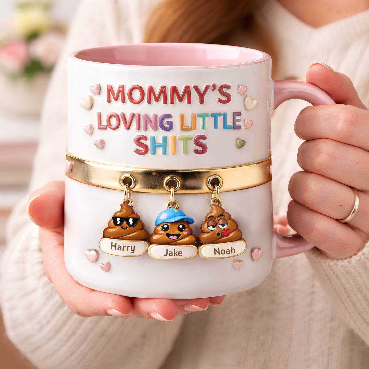 Mom’s Funny Little Squad Accent Mug - Personalized Mother's Day Gifts 04HUDT090426