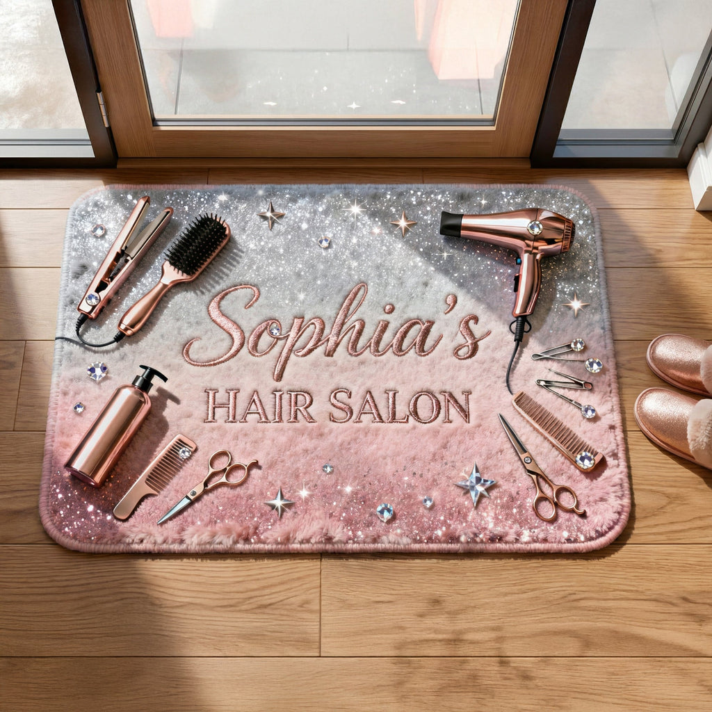 Hair Salon Doormat - Personalized Gifts For Hairstylist Doormat 05NAQN280226