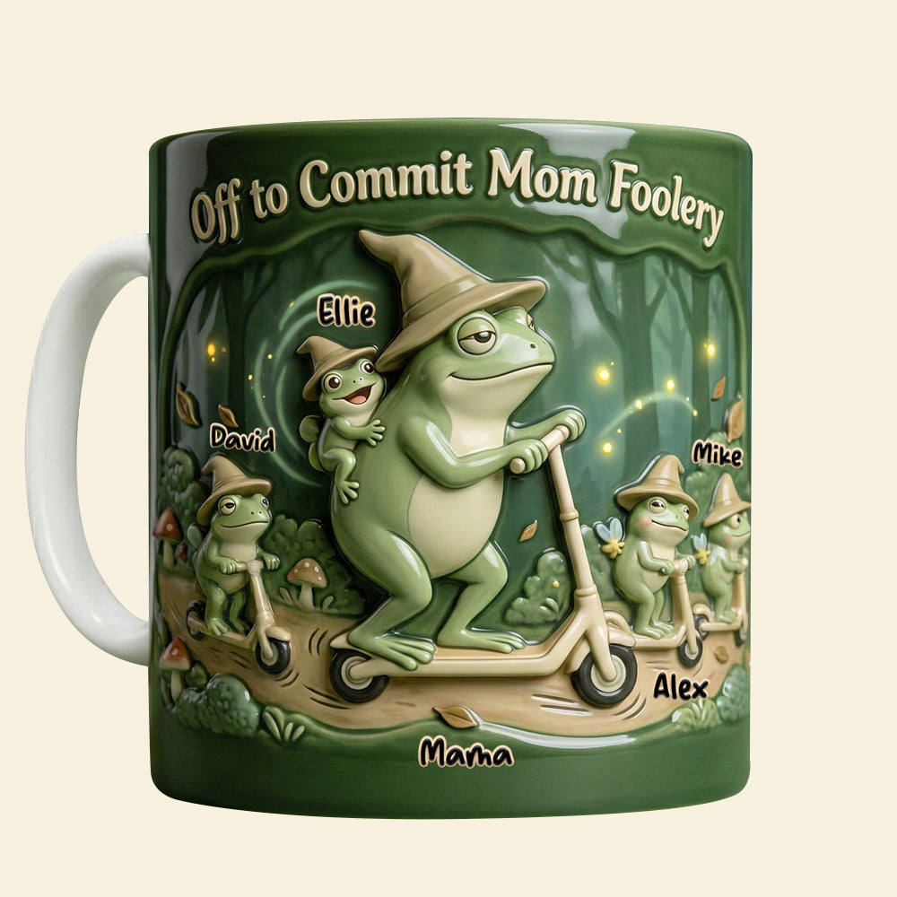 Silly Frog Mom Coffee Mug - Personalized Gifts For Moms 01QHDT030326