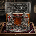 Brothers In Arms Round Glass - Personalized Gift For Brothers 02NADT060626