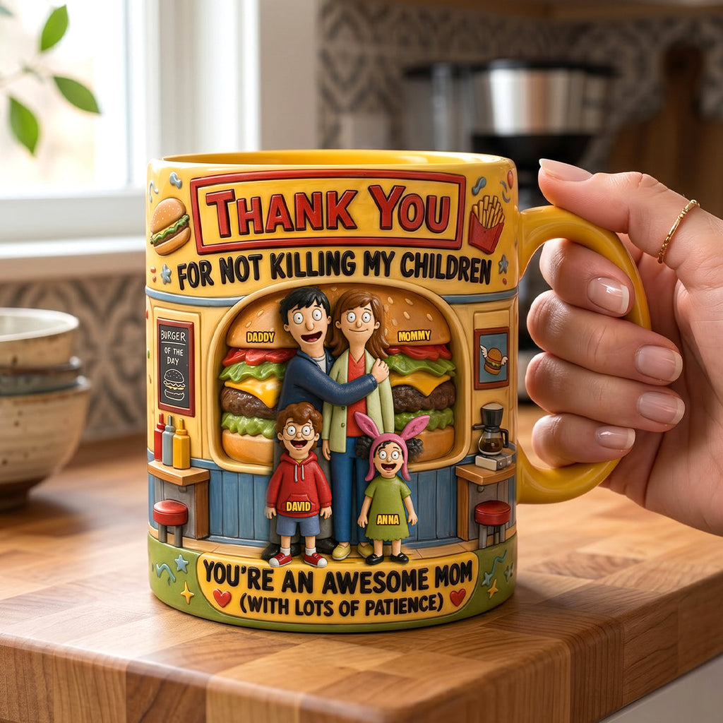 Fun Mom With Most Patience Yellow Accent Mug - Personalized Mother's Day Gifts For Wife 05QHTN240426HG