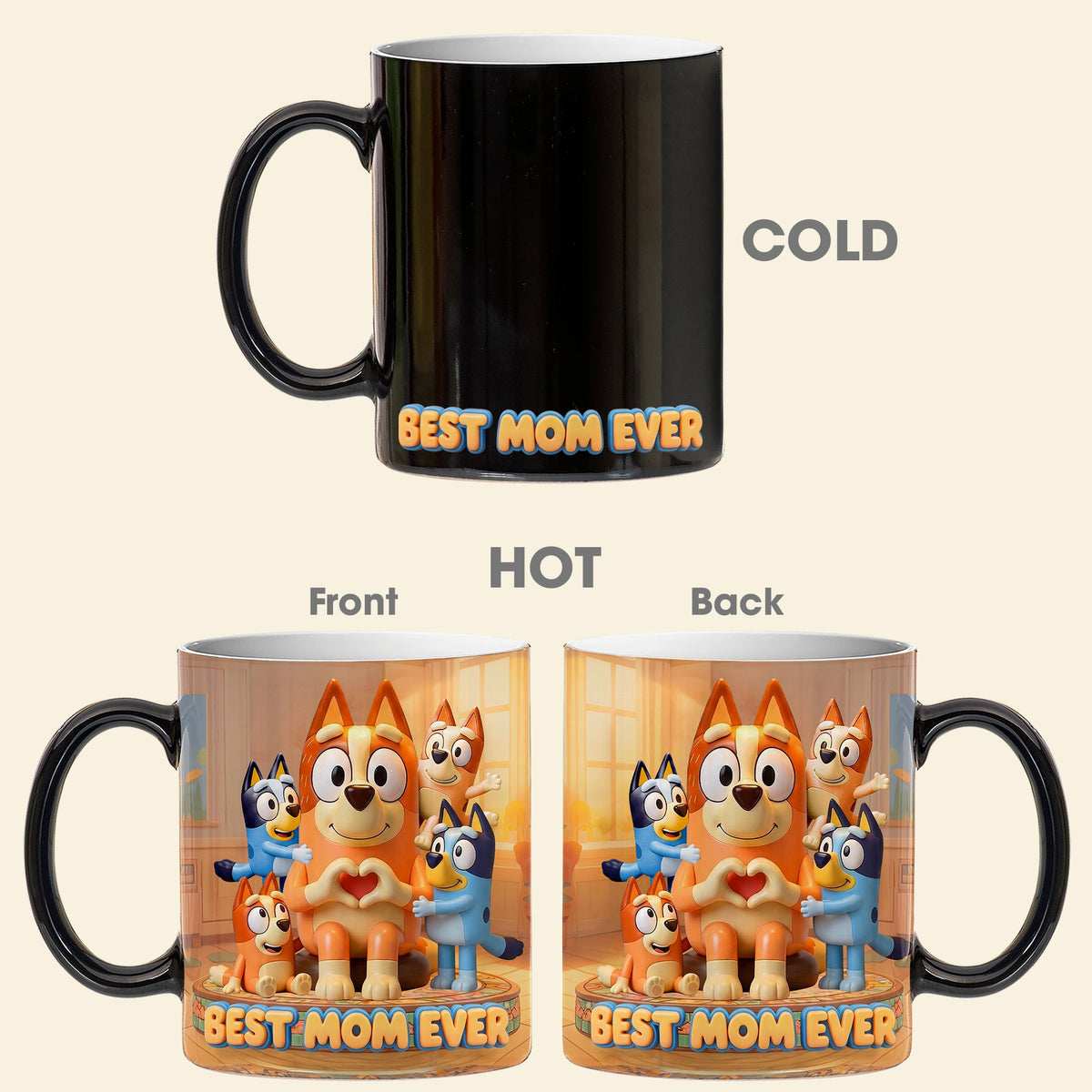 Best Puppy Mom Ever Magic Coffee Mug - Personalized Gifts For Moms 02NAQN170426