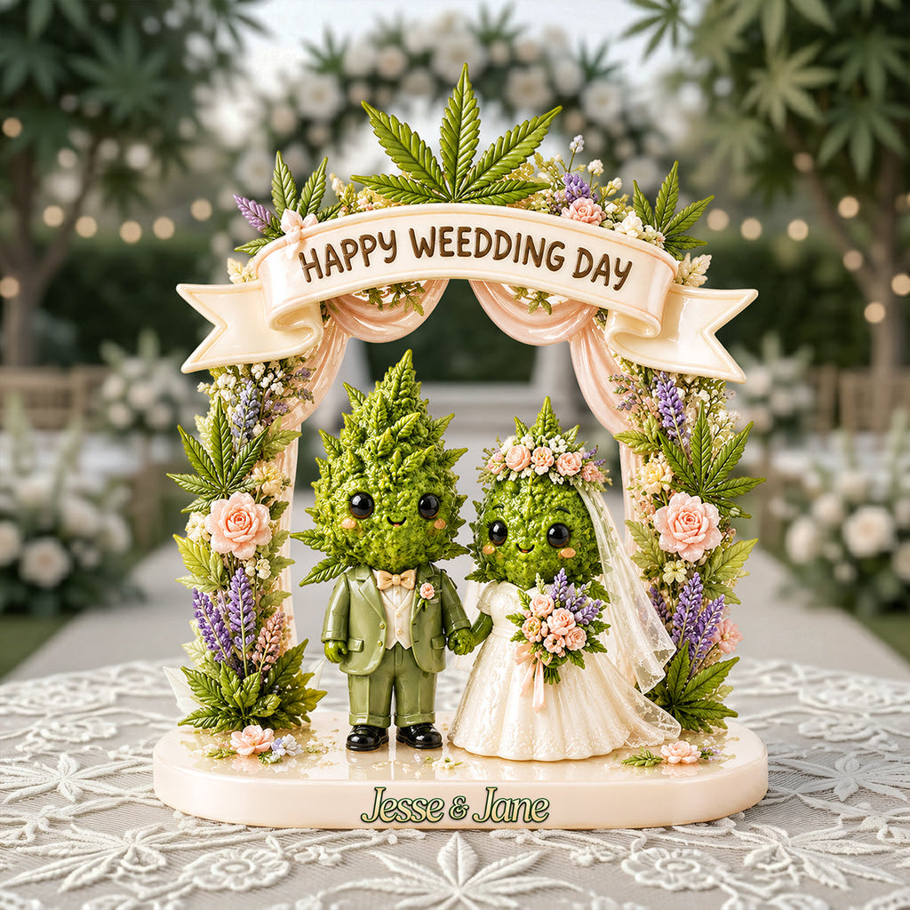 Stoner Wedding Couple Acrylic Plaque - Personalized Gifts For Couples 02tota010726