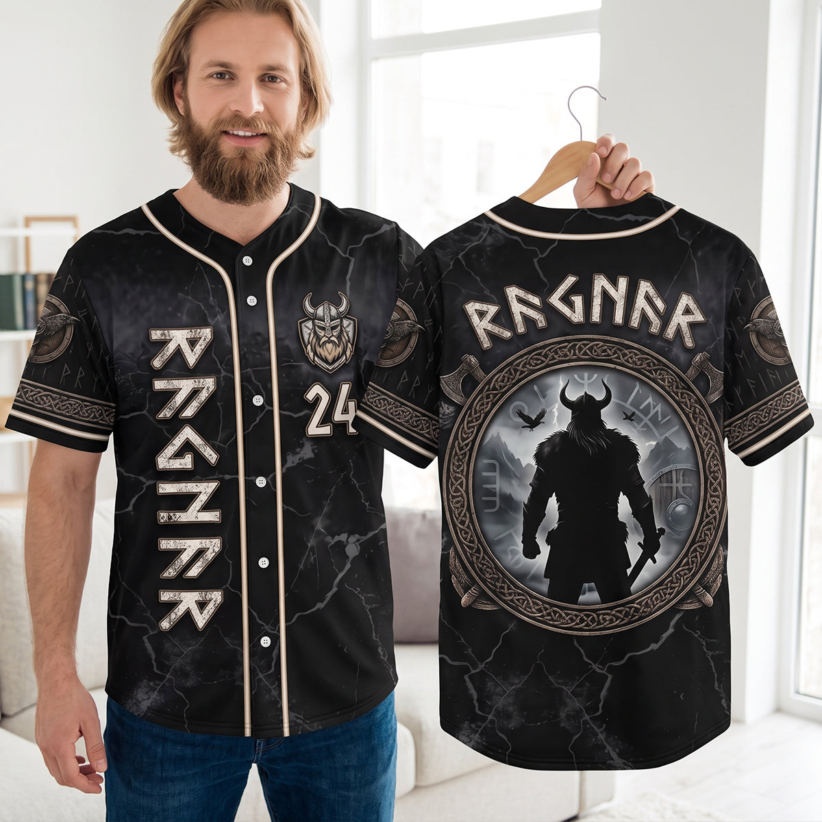 Viking Warrior Jersey Shirt - Personalized Gifts 05tytn150726