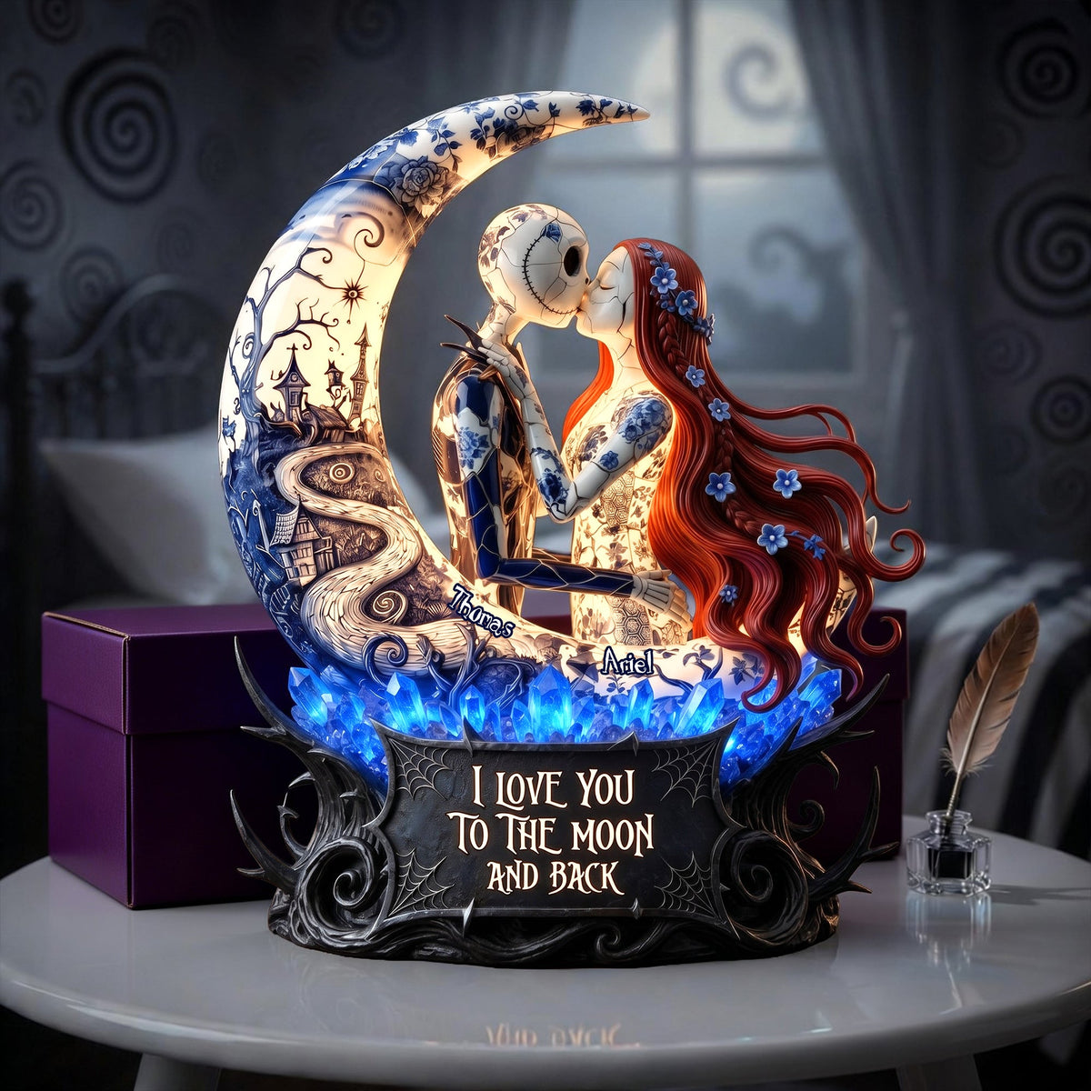 Dark Romance Couple Light Box - Personalized Gift For Couples 05TYLU290526