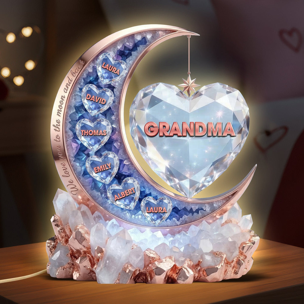 Moon Of Love Mom Acrylic Light Box - Personalized Gifts For Mom 03qhqn160326