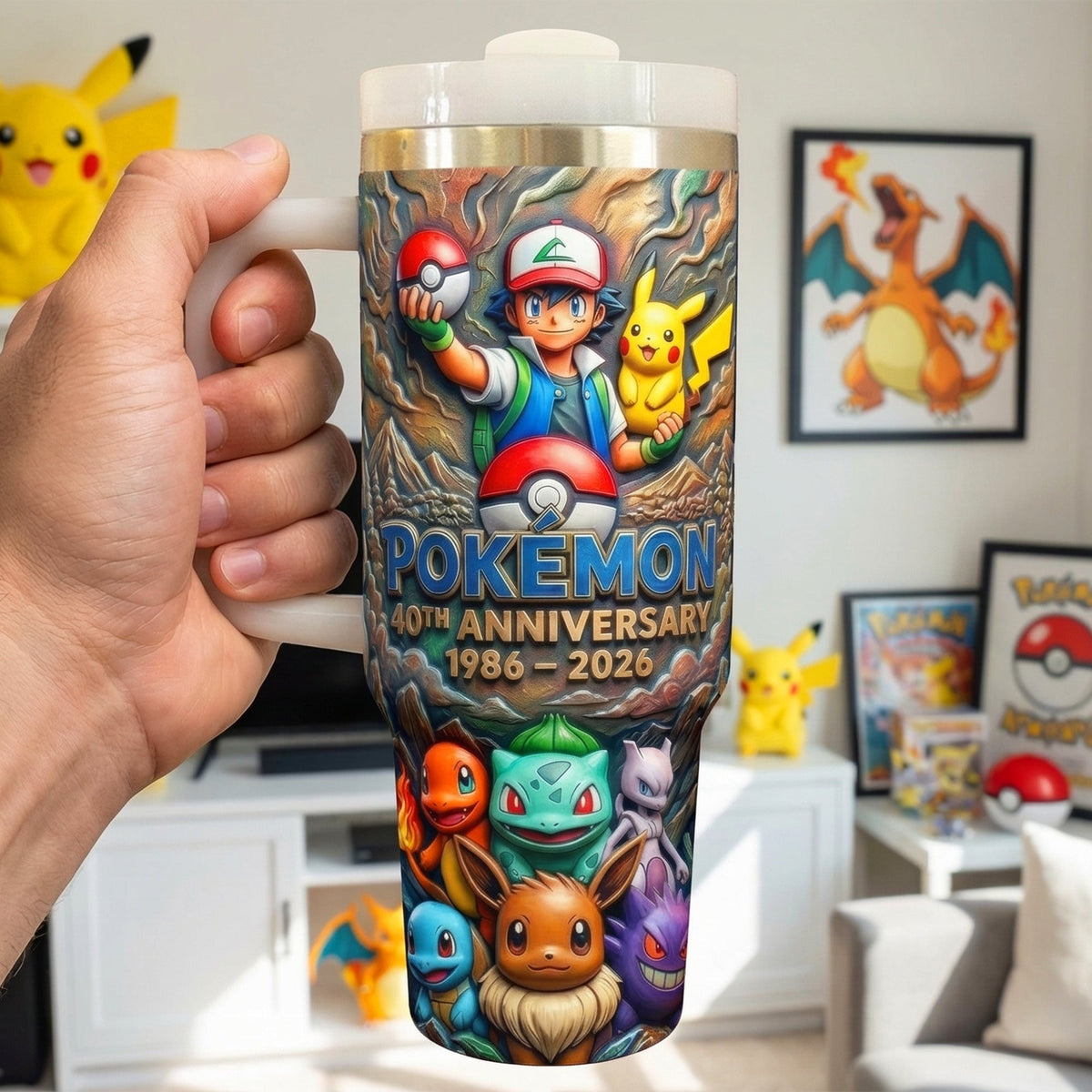 40th Anniversary Monster Trainer Tumbler - Personalized Anniversary Gift 01toqn120326