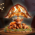 Highland Cow Herd Mama Acrylic Light Box - Personalized Gifts For Mom 02NAQN130426