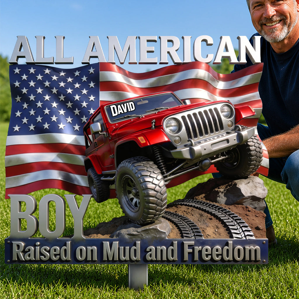 American Vehicle Metal Sign, Personalized Gifts For Off-road Lovers 01qhdh030626