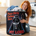 Place Dirty Clothes Here Quilted Laundry Basket - Personalized Gifts 03hudt090726