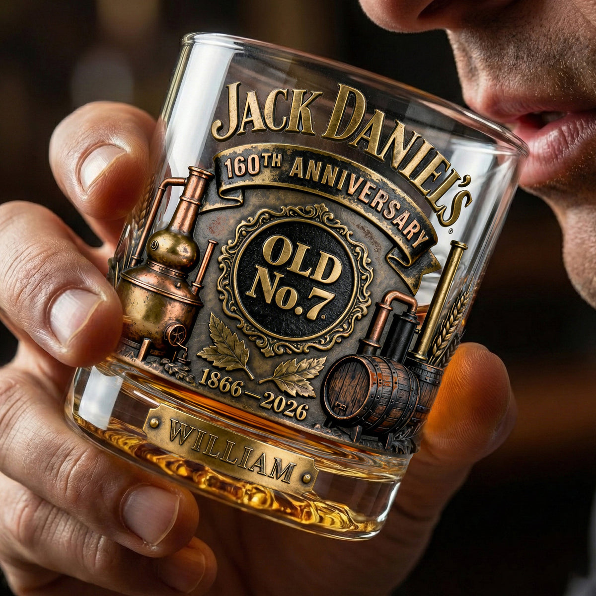 160th Anniversary Round Glass - Personalized Gifts For Drink Lovers 03KILU100326