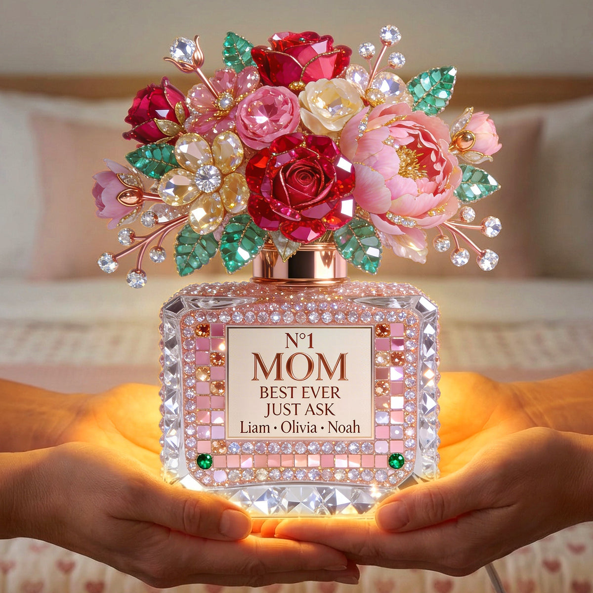 Floral Perfume Bottle Light Box - Personalized Gifts For Mom 04naqn060326