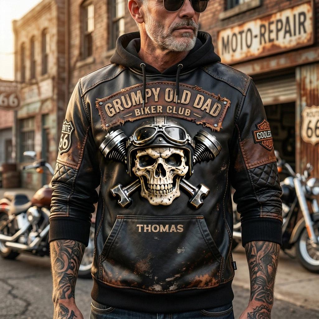 Grumpy Old Dad Motorcycle Personalized Father's Day Gift for Riders 01NALU010626