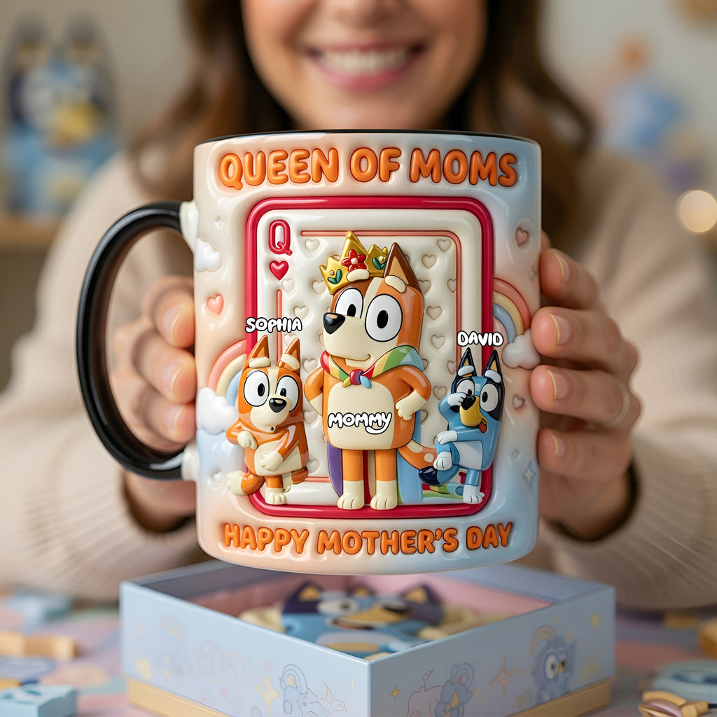 Queen Of Moms Magic Coffee Mug - Personalized Gifts For Moms 02NALU140426