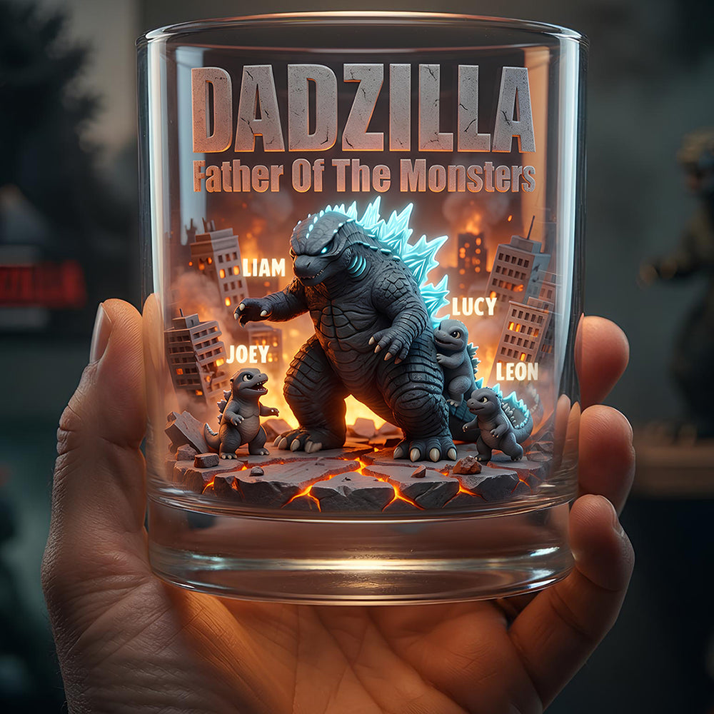 Our Roarsome Dad Round Glass - Personalized Gifts For Dad 02NADT290426