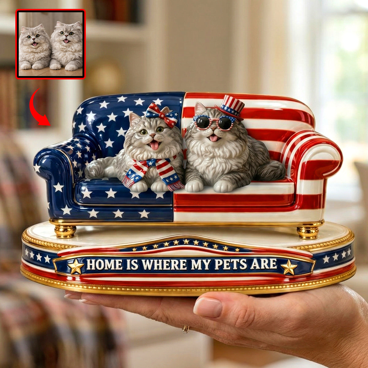 Custom Photo USA Pet Acrylic Plaque - Gifts For Pet Lovers 02tydh030426