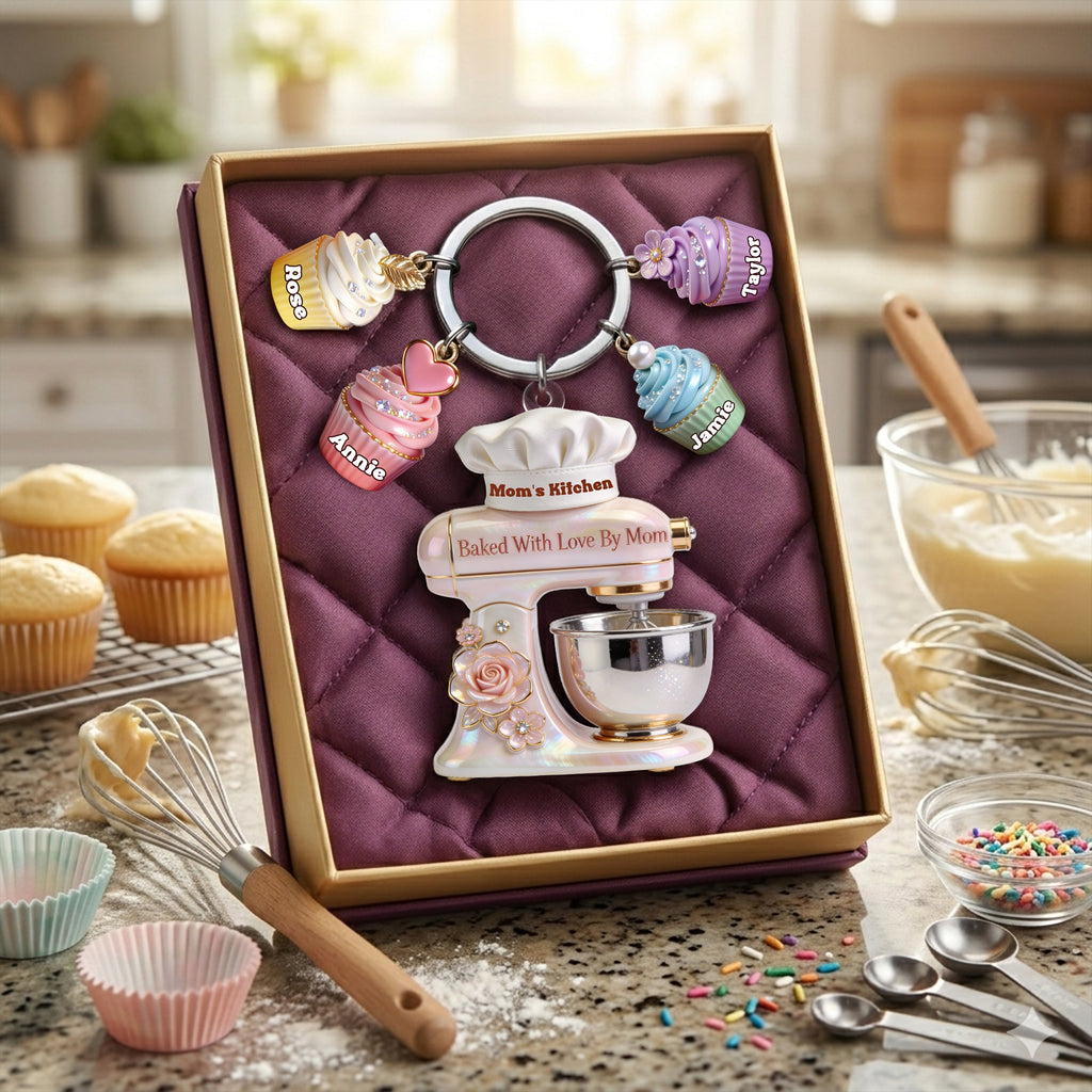 Baking Mom Acrylic Tag Keychain - Personalized Gifts For Mother 01pglu260326