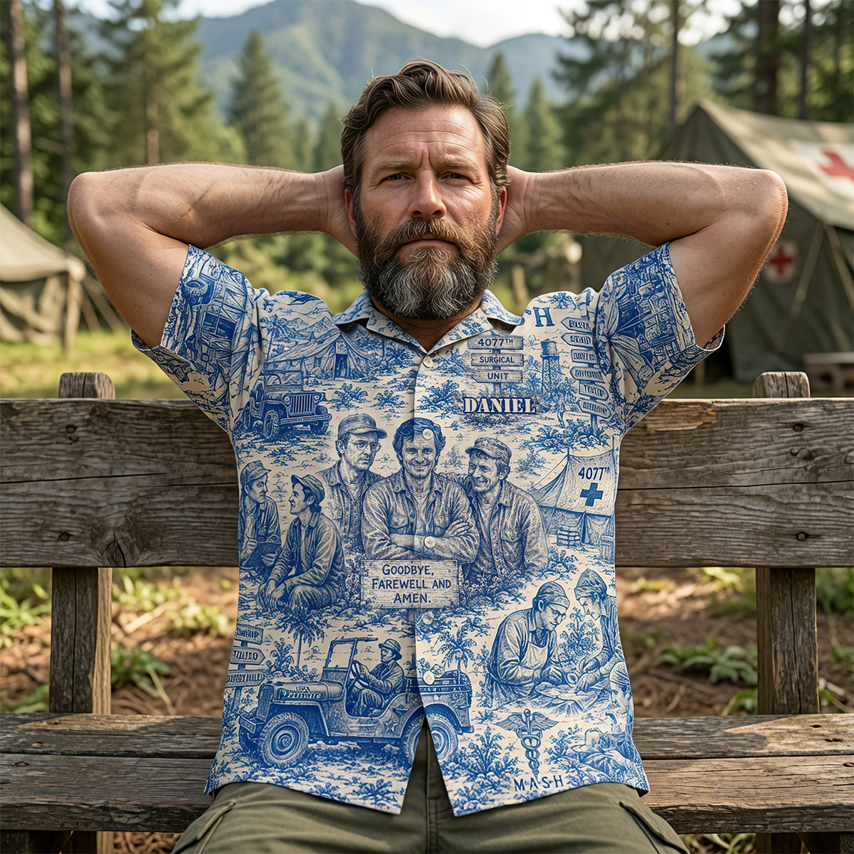 Vintage Field Camp Hawaiian Shirt - Personalized Gifts 01NADT020726