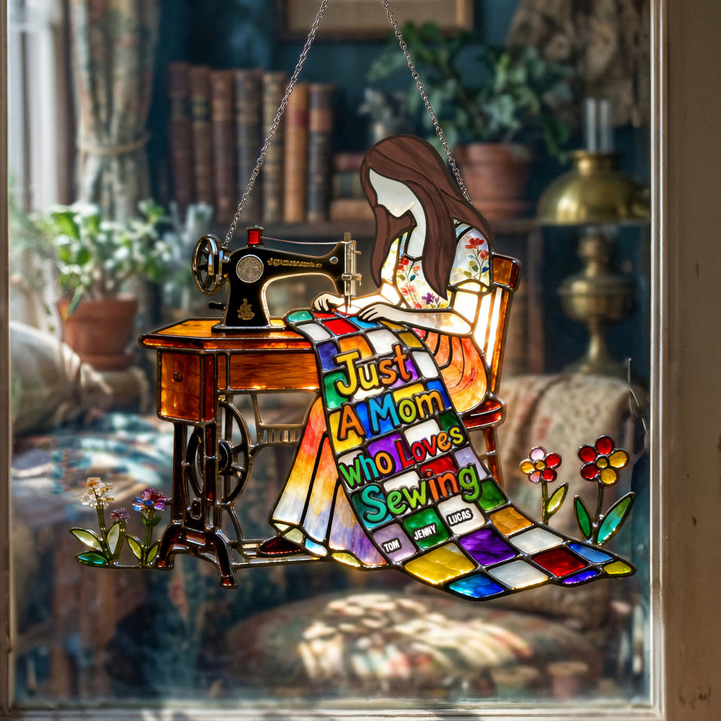 Mom’s Sewing Corner Suncatcher - Personalized Gifts For Mom 04OHTN250326