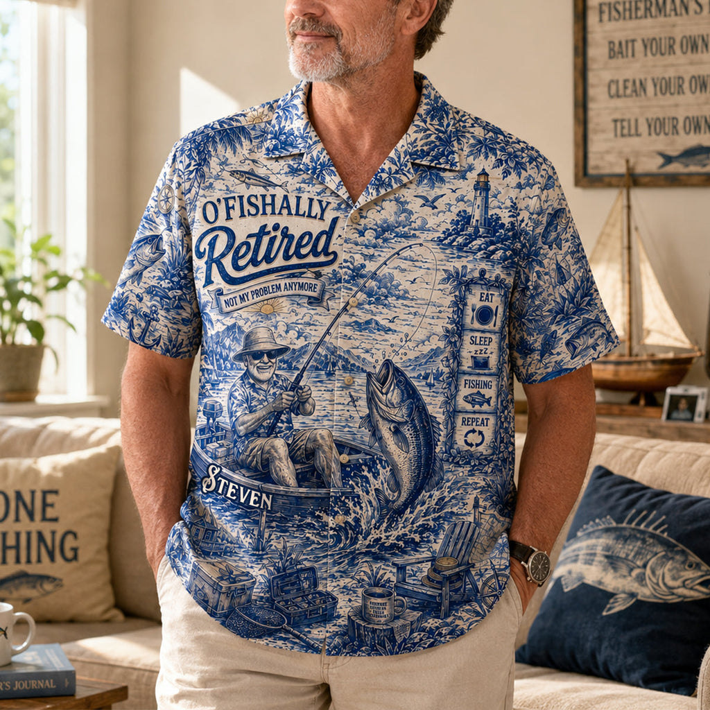 Retirement Fishing Hawaiian Shirt - Personalized Gifts For Fishing Lovers 05TYDH010726