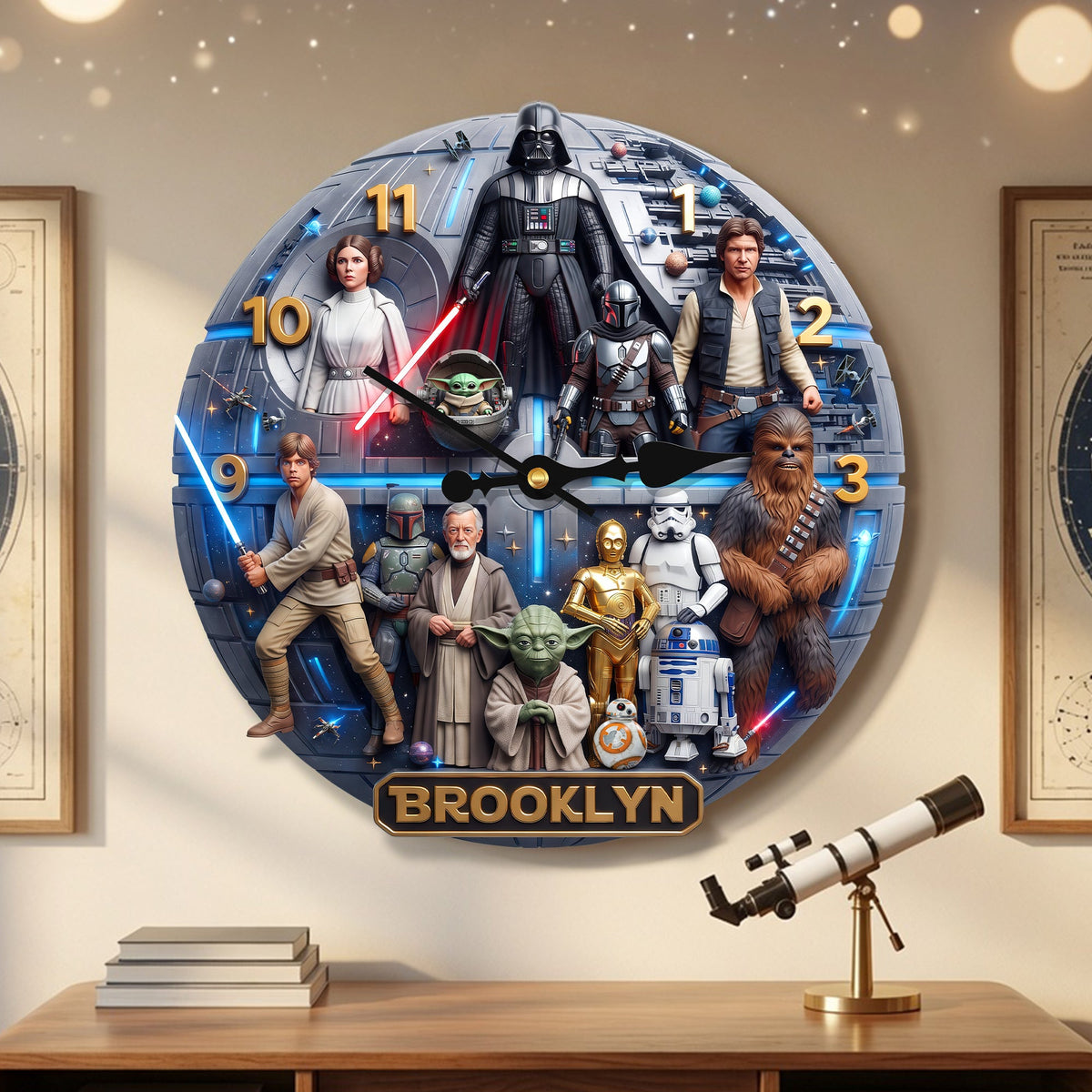Sci-Fi Universe Space Wall Clock - Personalized Gift For Adventure Lovers 05HUQN090726