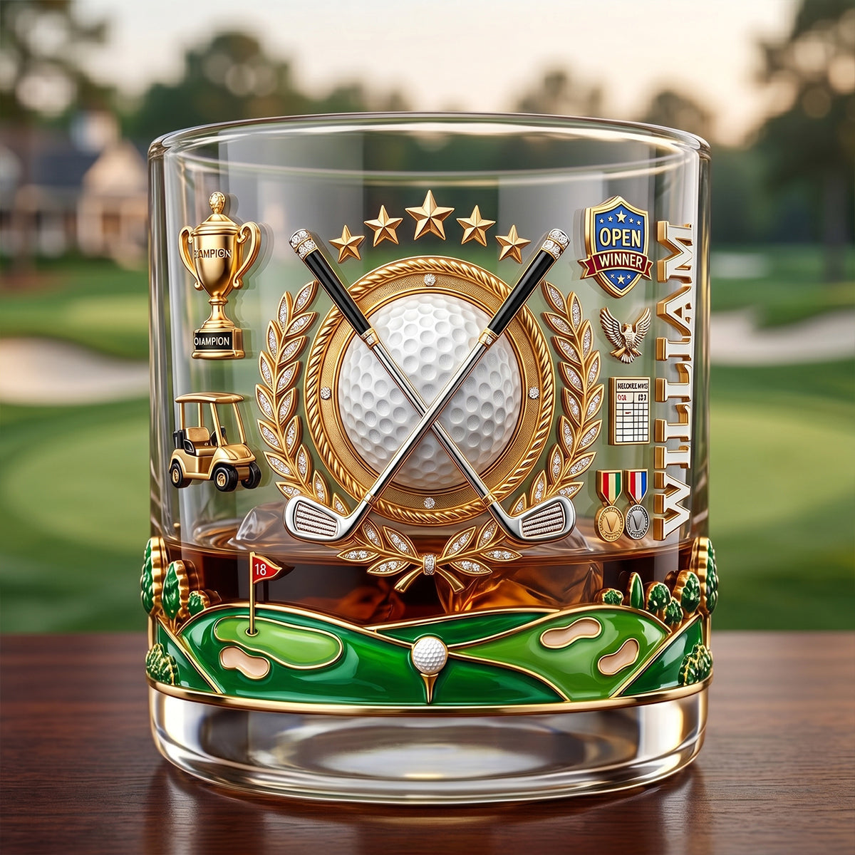 Golf Champion Drinking Glass - Personalized Gifts For Golfers 05patn240626