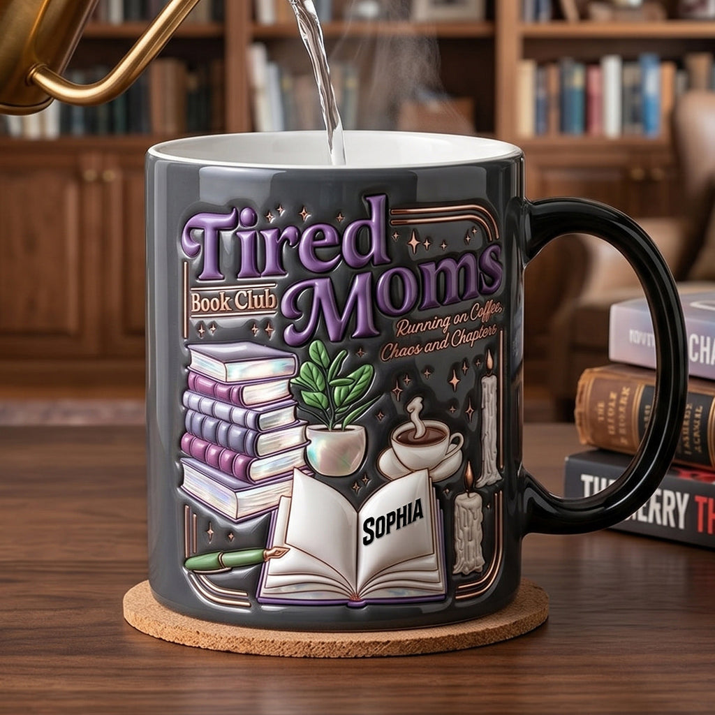 Dark Fantasy Tired Mom Book Club Magic Mug - Personalized Gifts For Reading & Coffee Loving Mom 01qhtn200426
