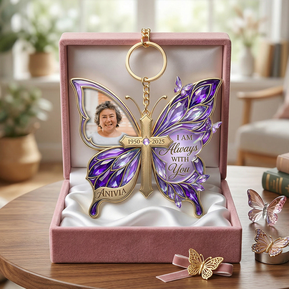 Custom Photo Loving Memory Butterfly Keychain - Personalized Gifts For Loved Ones 02patn060426