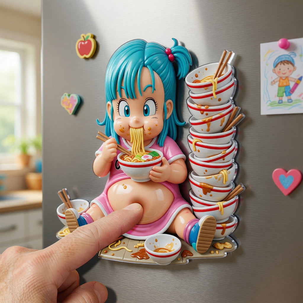 Funny Eating Anti-collision Acrylic Fridge Magnet - Personalized Gifts 02paqn170626