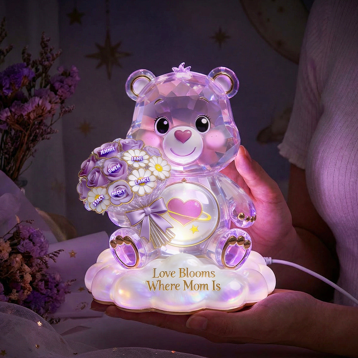 Love Blooms Where Mom Is Light Box - Personalized Gifts For Moms 01pgdh090426
