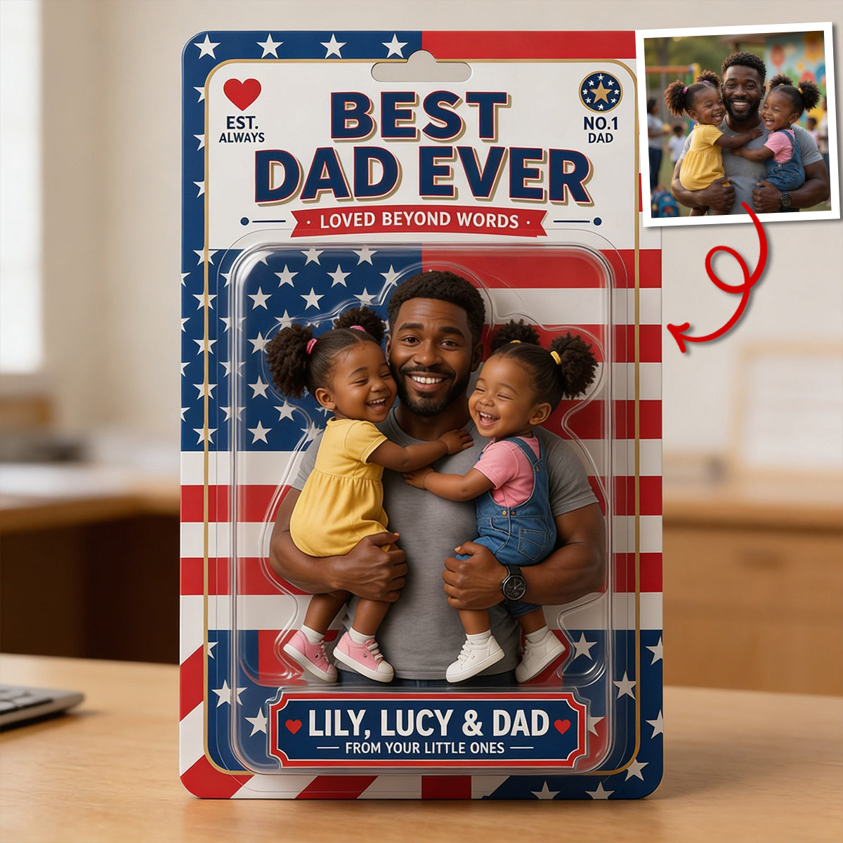 Custom Photo Best Dad Ever Acrylic Plaque - Personalized Gifts For Dad 01tytn040526