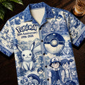 Lovely Characters Celebrate 30th Anniversary Toile De Jouy Hawaiian Shirt - Personalized Gifts 01huqn180626